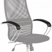 Накладки мягкие на подлокотники кресел Метта серии BK, BP, SU-B, К, КОМПЛЕКТ 2 шт., экокожа, черные - Премиум Сервис