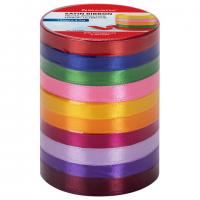 Лента атласная ширина 10 мм, набор 10 цветов по 4,5 м, BRAUBERG, 591506 - Премиум Сервис