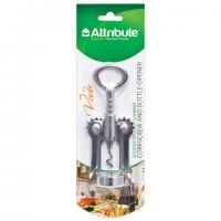 Штопор-открывалка, 2-х рычажный, хромированный, блистер с европодвесом, "Viva", ATTRIBUTE, ATV614, AGV225 - Премиум Сервис