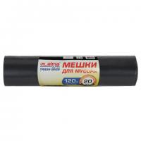 Мешки для мусора LAIMA "ULTRA" 120 л, черные, рулон 20 шт., сверхпрочные, ПСД 60 мкм, 70х110 см, 607697 - Премиум Сервис