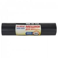 Мешки для мусора LAIMA "ULTRA" 120 л, черные, рулон 20 шт., сверхпрочные, ПСД 60 мкм, 70х110 см, 607697 - Премиум Сервис