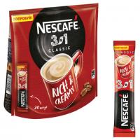 Кофе растворимый порционный NESCAFE "3 в 1 Классик", КОМПЛЕКТ 20 пакетиков по 14,5 г, 12460849 - Премиум Сервис
