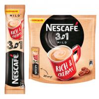 Кофе растворимый порционный NESCAFE "3 в 1 Мягкий", КОМПЛЕКТ 20 пакетиков по 14,5 г, 12460876 - Премиум Сервис