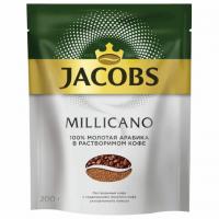 Кофе молотый в растворимом JACOBS "Millicano", сублимированный, 200 г, мягкая упаковка, 8052484 - Премиум Сервис