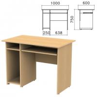 Стол компьютерный "Канц", 1000х600х750 мм, с тумбой, цвет бук невский, СК24.10 - Премиум Сервис