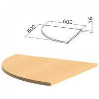 Стол приставной угловой "Канц", 600х600х750 мм, БЕЗ ОПОРЫ, цвет бук невский, ПК34.10 - Премиум Сервис