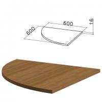 Стол приставной угловой "Канц", 600х600х750 мм, БЕЗ ОПОРЫ, цвет орех пирамидальный, ПК34.9 - Премиум Сервис