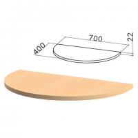 Стол приставной полукруг "Монолит", 700х400х750 мм, БЕЗ ОПОРЫ (640137), цвет бук бавария, ПМ34.1 - Премиум Сервис