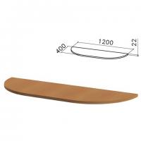 Стол приставной полукруг "Монолит", 1200х400х750 мм, БЕЗ ОПОР (640137), цвет орех гварнери, ПМ39.3 - Премиум Сервис