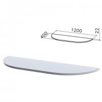 Стол приставной полукруг "Монолит", 1200х400х750 мм, БЕЗ ОПОР (640137), цвет серый, ПМ39.11 - Премиум Сервис