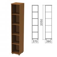 Шкаф (стеллаж) "Монолит", 370х390х2050 мм, 4 полки, цвет орех гварнери, КМ45.3 - Премиум Сервис