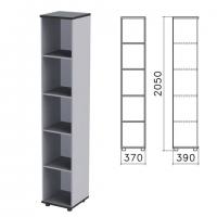 Шкаф (стеллаж) "Монолит", 370х390х2050 мм, 4 полки, цвет серый, КМ45.11 - Премиум Сервис