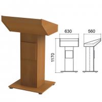 Трибуна напольная "Монолит", 630х560х1170 мм, цвет орех гварнери, ТЛ03.3 - Премиум Сервис