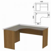 Стол компактный ЧАСТЬ 2 "Арго", 1400х1200х760 мм, левый, орех - Премиум Сервис