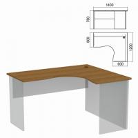 Стол компактный ЧАСТЬ 1 "Арго", 1400х1200х760 мм, правый, орех - Премиум Сервис