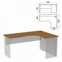 Стол компактный ЧАСТЬ 1 "Арго", 1600х1200х760 мм, правый, орех - Премиум Сервис