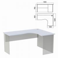 Стол компактный ЧАСТЬ 1 "Арго", 1600х1200х760 мм, правый, серый - Премиум Сервис