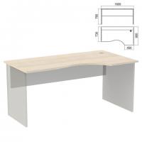 Стол эргономичный ЧАСТЬ 1 "Арго", 1600х900х760 мм, правый, ясень шимо - Премиум Сервис