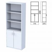 Шкаф полузакрытый "Арго", 770х370х2000 мм, 2 двери, 4 полки, серый - Премиум Сервис