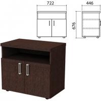 Тумба для оргтехники "Приоритет" 722х446х676 мм, 2 двери, полка, венге, К-928, К-928 венге - Премиум Сервис