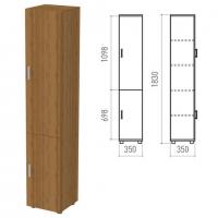 Шкаф закрытый "Канц", 350х350х1830 мм, цвет орех пирамидальный (КОМПЛЕКТ) - Премиум Сервис