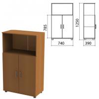 Шкаф полузакрытый "Монолит", 740х390х1250 мм, цвет орех гварнери (КОМПЛЕКТ) - Премиум Сервис