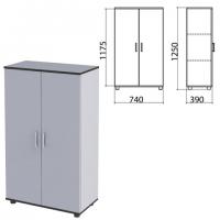 Шкаф закрытый "Монолит", 740х390х1250 мм, цвет серый (КОМПЛЕКТ) - Премиум Сервис