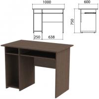 Стол компьютерный "Канц", 1000х600х750 мм, с тумбой, цвет венге (КОМПЛЕКТ) - Премиум Сервис