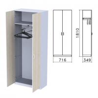 Шкаф для одежды "Бюджет", 716х349х1810 мм, дуб шамони светлый (КОМПЛЕКТ) - Премиум Сервис