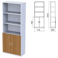 Шкаф полузакрытый "Бюджет", 716х349х1810 мм, орех французский (КОМПЛЕКТ) - Премиум Сервис