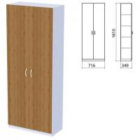 Шкаф закрытый "Бюджет", 716х349х1810 мм, орех французский (КОМПЛЕКТ) - Премиум Сервис