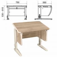 Стол-парта регулируемый "ДЭМИ" СУТ.41, 750х550х530-815 мм, бежевый каркас, пластик бежевый, дуб сонома (КОМПЛЕКТ) - Премиум Сервис