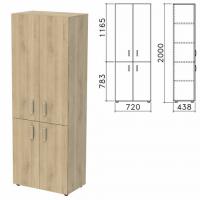 Шкаф закрытый "Приоритет" 720х438х2000 мм, 4 полки, кронберг (КОМПЛЕКТ) - Премиум Сервис