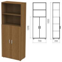 Шкаф полузакрытый "Канц", 700х350х1830 мм, цвет орех пирамидальный (КОМПЛЕКТ) - Премиум Сервис