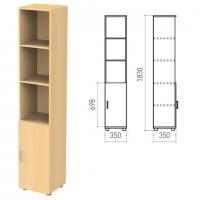 Шкаф полузакрытый "Канц", 350х350х1830 мм, цвет бук невский (КОМПЛЕКТ) - Премиум Сервис