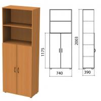 Шкаф полузакрытый "Фея", 740х390х2000 мм, цвет орех милан (КОМПЛЕКТ) - Премиум Сервис