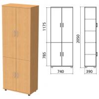 Шкаф закрытый "Монолит", 740х390х2050 мм, цвет бук бавария (КОМПЛЕКТ) - Премиум Сервис