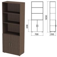 Шкаф полузакрытый "Канц", 700х350х1830 мм, цвет венге (КОМПЛЕКТ) - Премиум Сервис