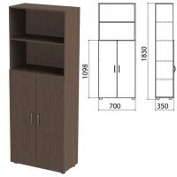 Шкаф полузакрытый "Канц", 700х350х1830 мм, цвет венге (КОМПЛЕКТ) - Премиум Сервис