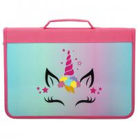 Папка для труда на молнии BRAUBERG А4 с ручкой, 1 отделение, органайзер, "Unicorn", 271447 - Премиум Сервис