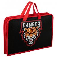 Папка на молнии с ручками ЮНЛАНДИЯ А4, 1 отделение, пластик, ширина 45 мм, "Dangerous Predator", 271458 - Премиум Сервис