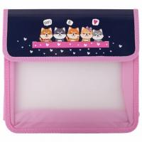 Папка для тетрадей ЮНЛАНДИЯ А5, пластик, 2 отделения, клапан на липучке, "Dream Team", 271490 - Премиум Сервис