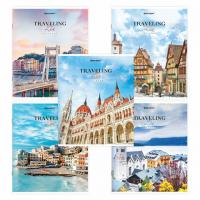 Тетрадь А5, 96 л. BRAUBERG, скоба, линия, "Traveling", 404439 - Премиум Сервис