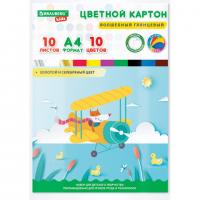 Картон цветной А4 МЕЛОВАННЫЙ ВОЛШЕБНЫЙ EXTRA, 10л. 10цв., в папке, BRAUBERG KIDS, 200х290мм, Лисенок-пилот, 115157 - Премиум Сервис