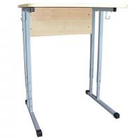 Стол-парта 1-местный регулируемый "Умник", 600х500х640-760 мм, рост 4-6, серый каркас, ЛДСП клён - Премиум Сервис