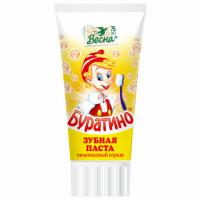 Зубная паста детская 75мл БУРАТИНО (Весна) "Лимонадный взрыв", бережно очищает, ш/к 8, 1827 - Премиум Сервис