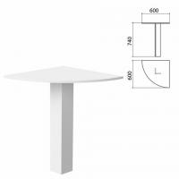 Стол приставной угловой "Бюджет", 600х600х740 мм, белый, 402664-290 - Премиум Сервис