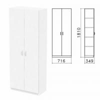 Шкаф закрытый "Бюджет", 716х349х1810 мм, белый (КОМПЛЕКТ) - Премиум Сервис