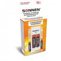 Зарядное устройство SONNEN BC2 + аккумуляторы 2700мАч АА 2шт + 1000мАч АAА2шт, КОМПЛЕКТ, блистер, 455005 - Премиум Сервис