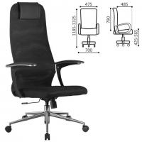 Кресло BRABIX PREMIUM "Ultimate EX-801" хром, плотная двойная сетка Х2, черное, 532917 - Премиум Сервис